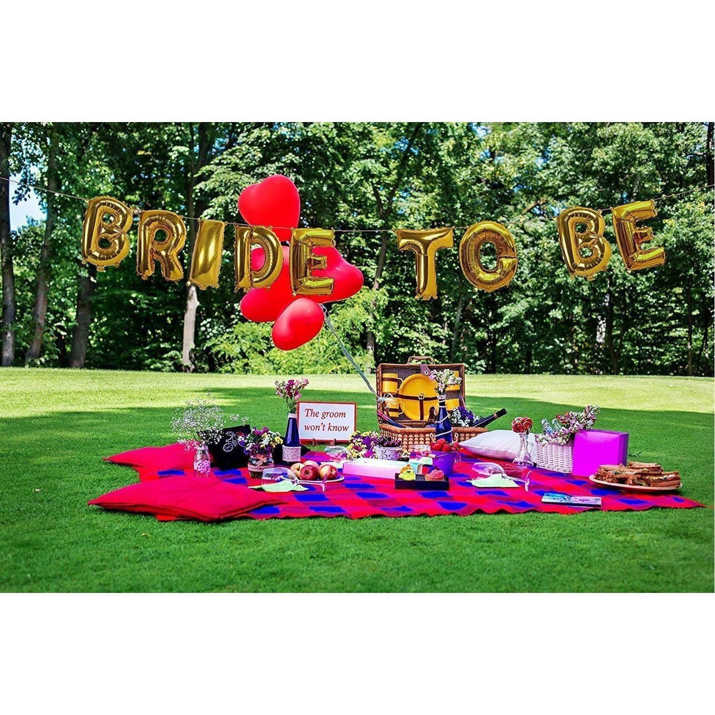 Set Baloane din Folie Metalizata, Flippy, Model Bride to Be, Litere de 40 cm, Baloane Party, Ambalaj Individual, Pai Inclus, Umflare cu Aer sau Heliu, Auriu [6]