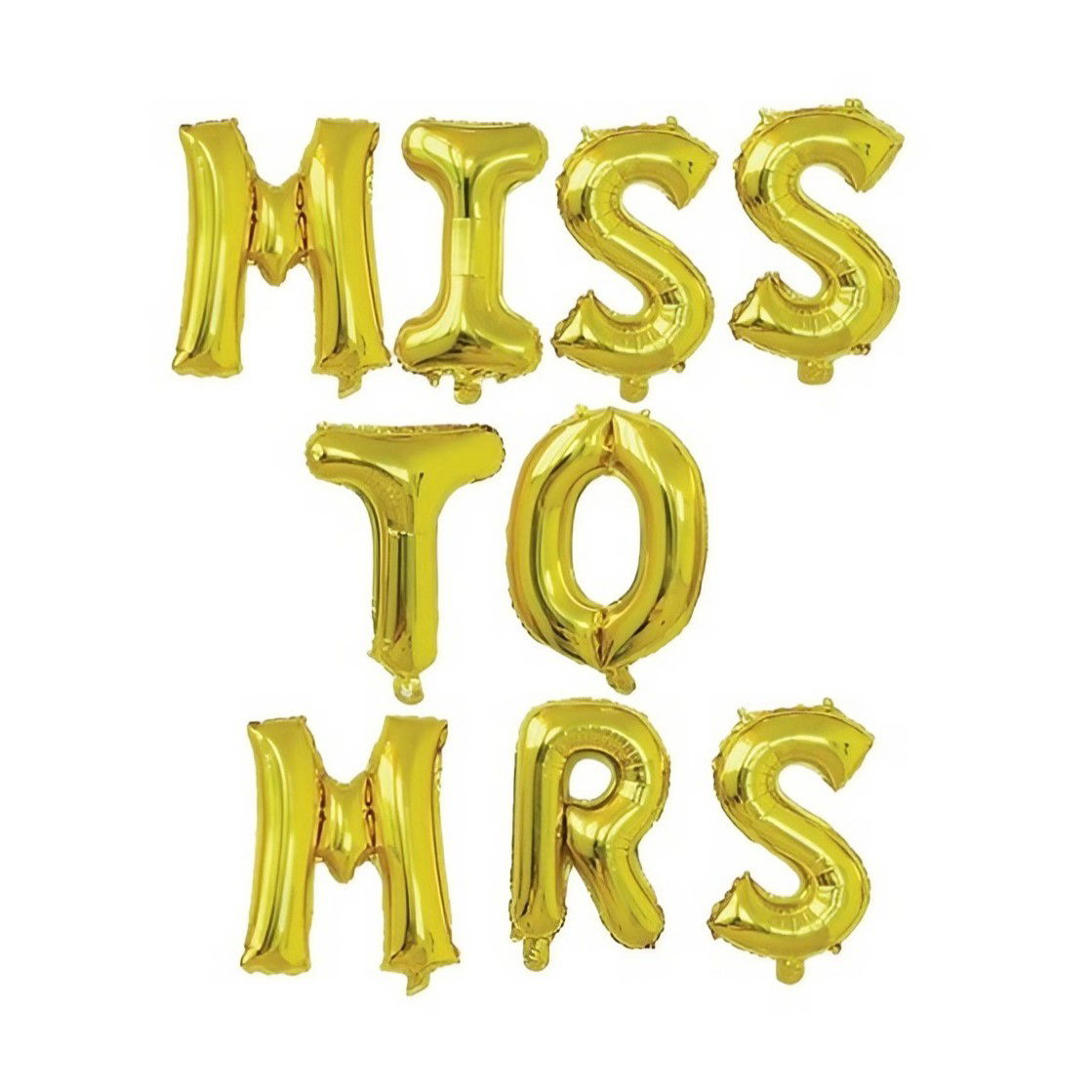 Set Baloane din Folie Metalizata, Flippy, Model Scris Miss to Mrs, Litere de 40 cm, Tema Iubire, Baloane Party, Ambalaj Individual, Pai Inclus, Umflare cu Aer sau Heliu, Auriu [4]