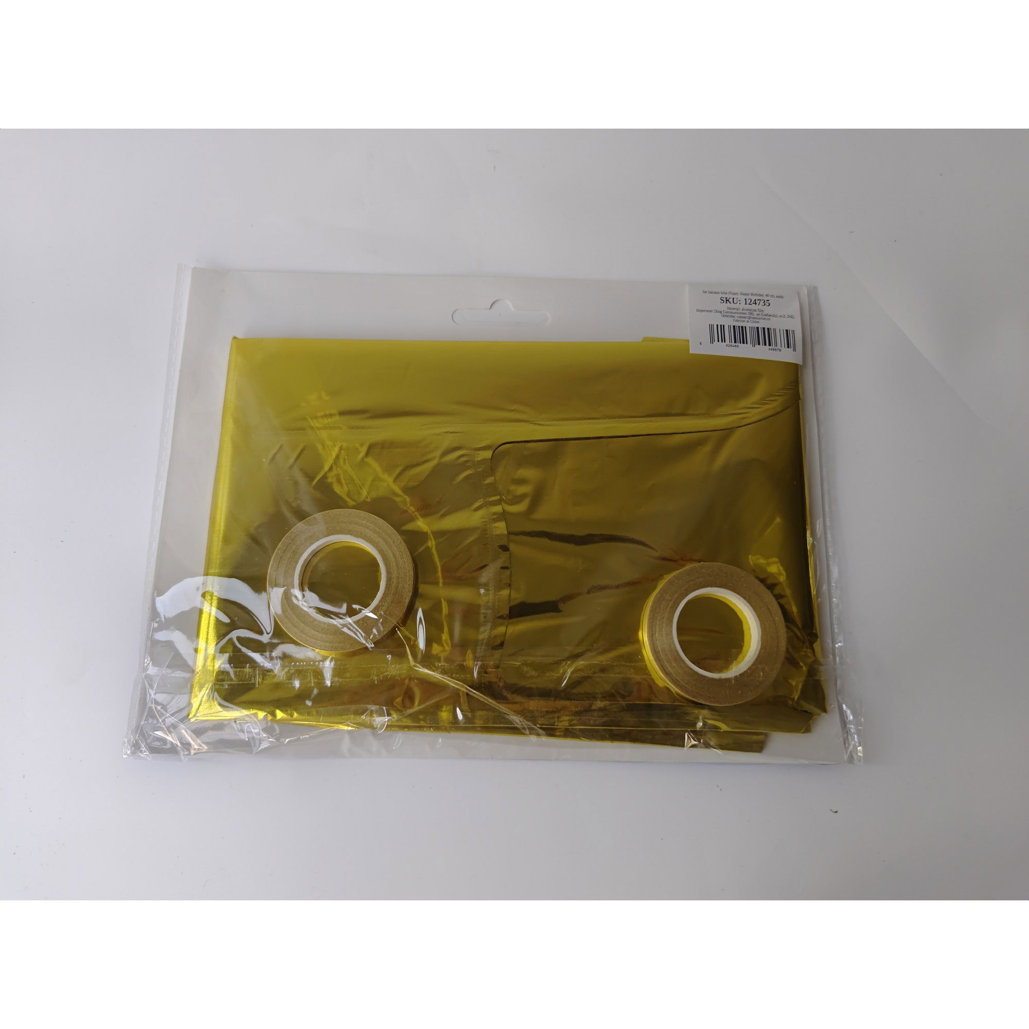 Set 13 Baloane Folie, Flippy, Tip Ghirlanda, Model Happy Birthday, 40 cm, Auriu [5]
