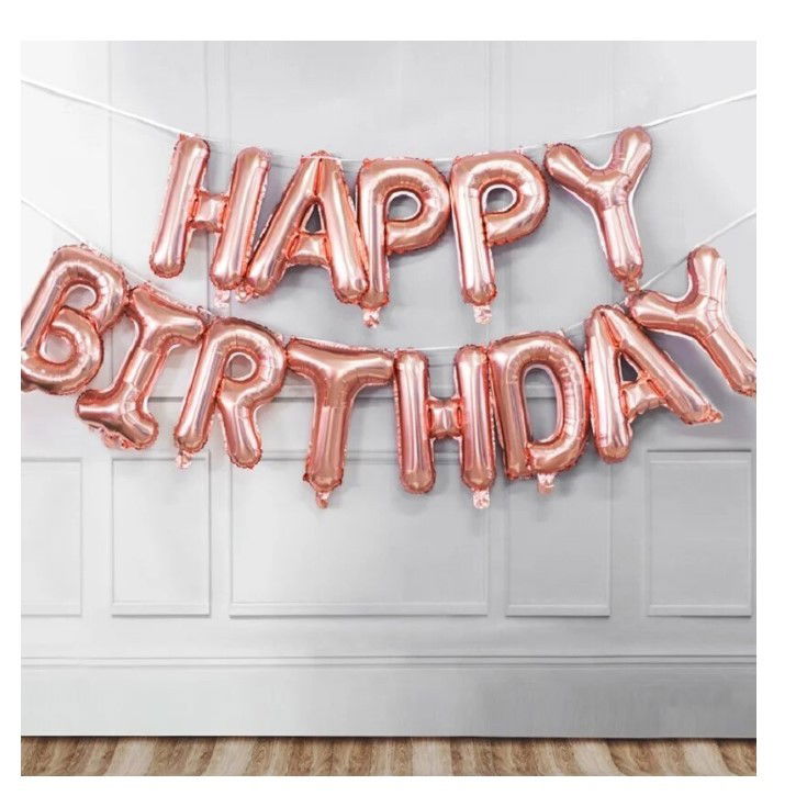 Set baloane folie Flippy, Happy Birthday, 40 cm, rose gold [4]