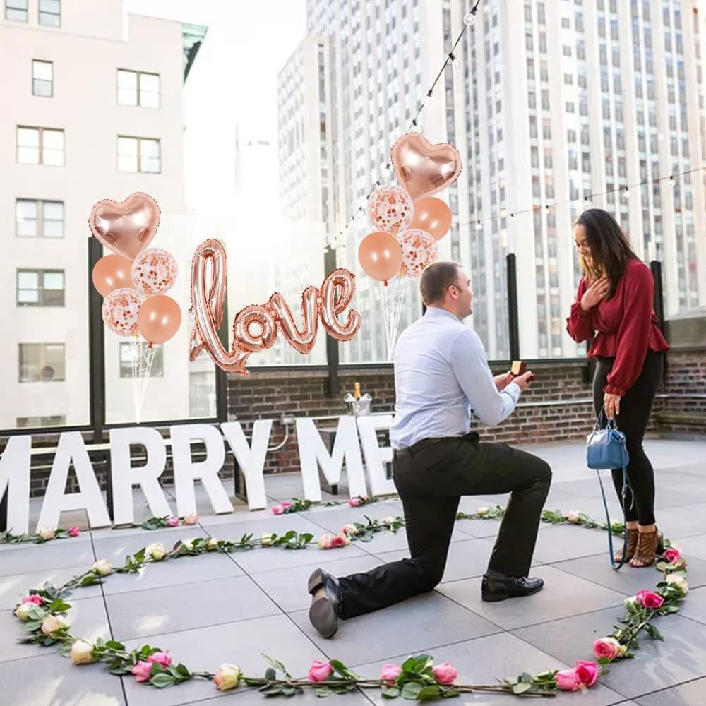 Balon din Folie Metalizata, Flippy, Model Love scris de mana, 102x65 cm, Tematica Ziua Îndrăgostiților, Ambalaj Individual, Pai Inclus, Umflare cu Aer sau Heliu, Rose Gold [4]