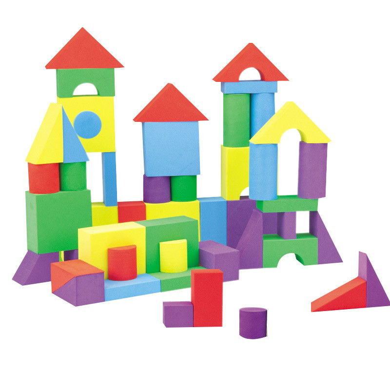 Jucarii - Set Blocuri de Constructie din Spuma EVA, Flippy, 29 de Piese, Interactive, 24.5x16x3.7 cm, Multicolor
