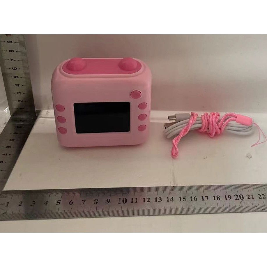 Set Camera Instantanee pentru Copii, Flippy, Ecran HD 2.4'', 24MP, 720P Video, 1200 mAh, cu Functie de Printare Alb-Negru, cablu USB-C, Bluetooth, Compatibil iOS/Android, Imprimare APP, Roz [3]
