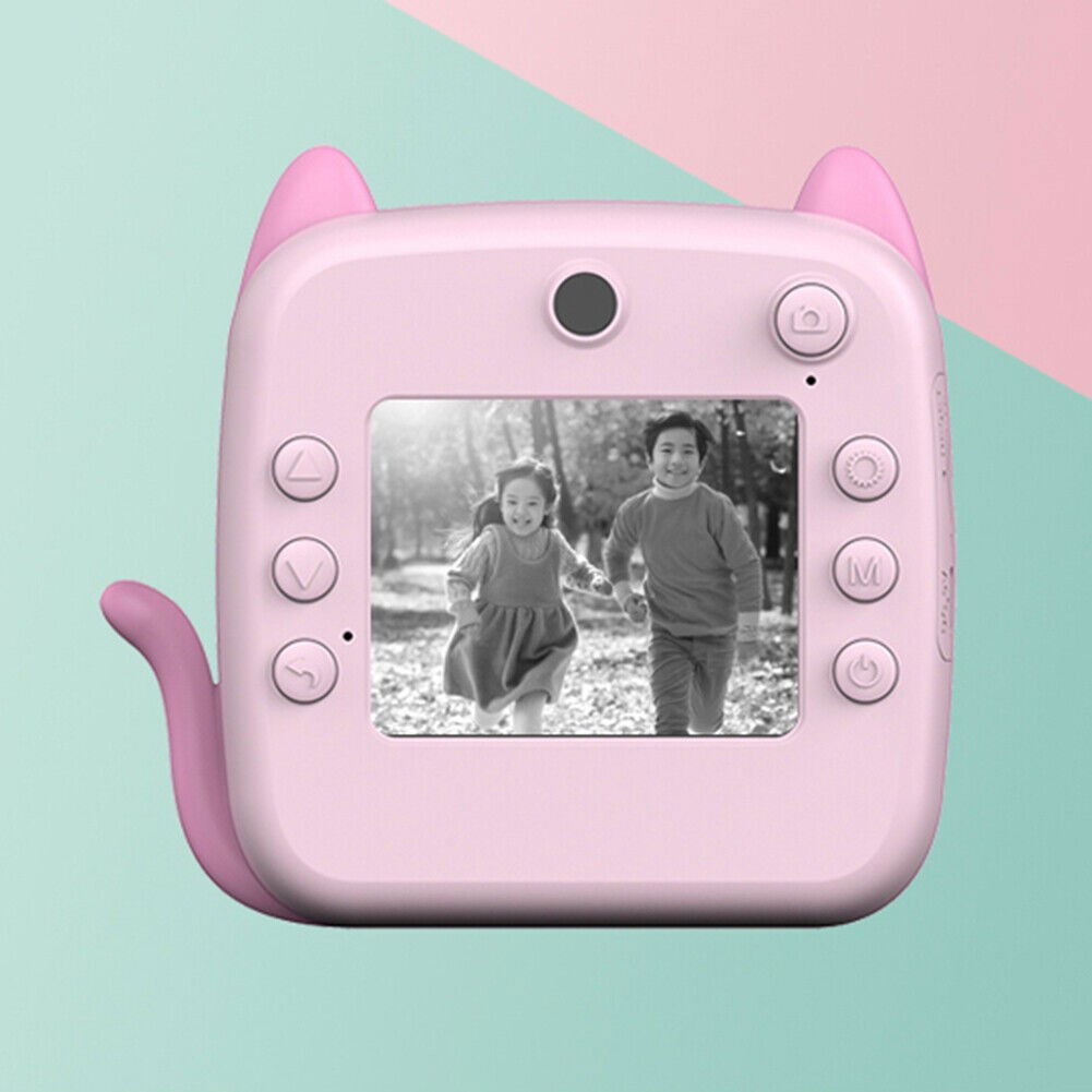 Set Camera Instantanee pentru Copii, Flippy, Ecran HD 2.4'', 24MP, 720P Video, 1200 mAh, cu Functie de Printare Alb-Negru, cablu USB-C, Bluetooth, Compatibil iOS/Android, Imprimare APP, Mode [9]