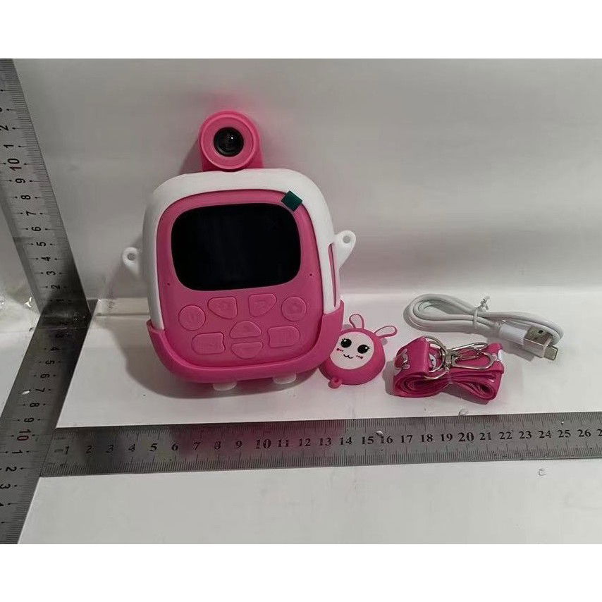 Set Camera Instantanee pentru Copii, Flippy, Ecran HD 2.4'', 24MP, 720P Video, 1200 mAh, cu Functie de Printare Alb-Negru, cablu USB-C, Bluetooth, Compatibil iOS/Android, Imprimare APP, Mode [3]