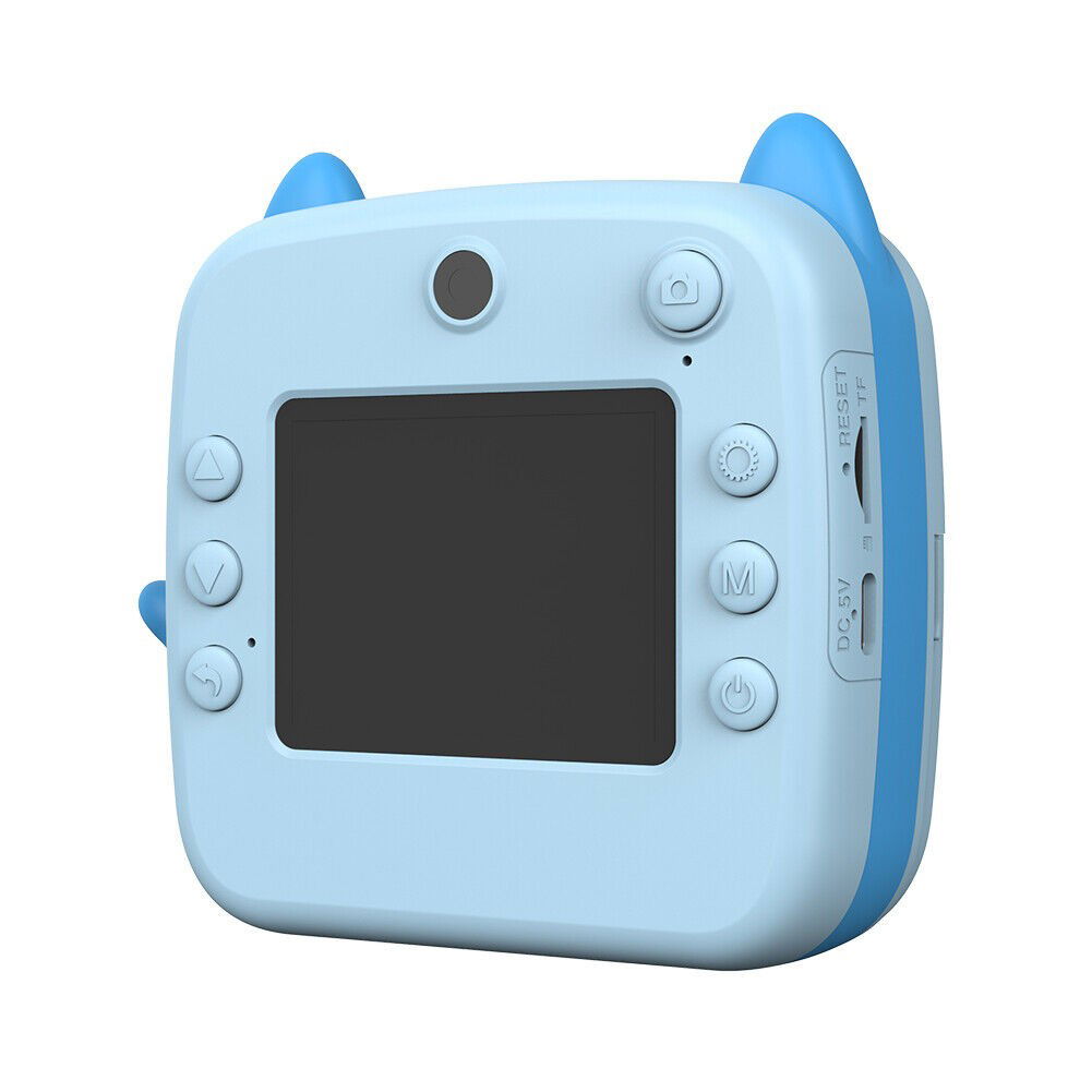 Set Camera Instantanee pentru Copii, Flippy, Ecran HD 2.4'', 24MP, 720P Video, 1200 mAh, cu Functie de Printare Alb-Negru, cablu USB-C, Bluetooth, Compatibil iOS/Android, Imprimare APP, Mode [8]