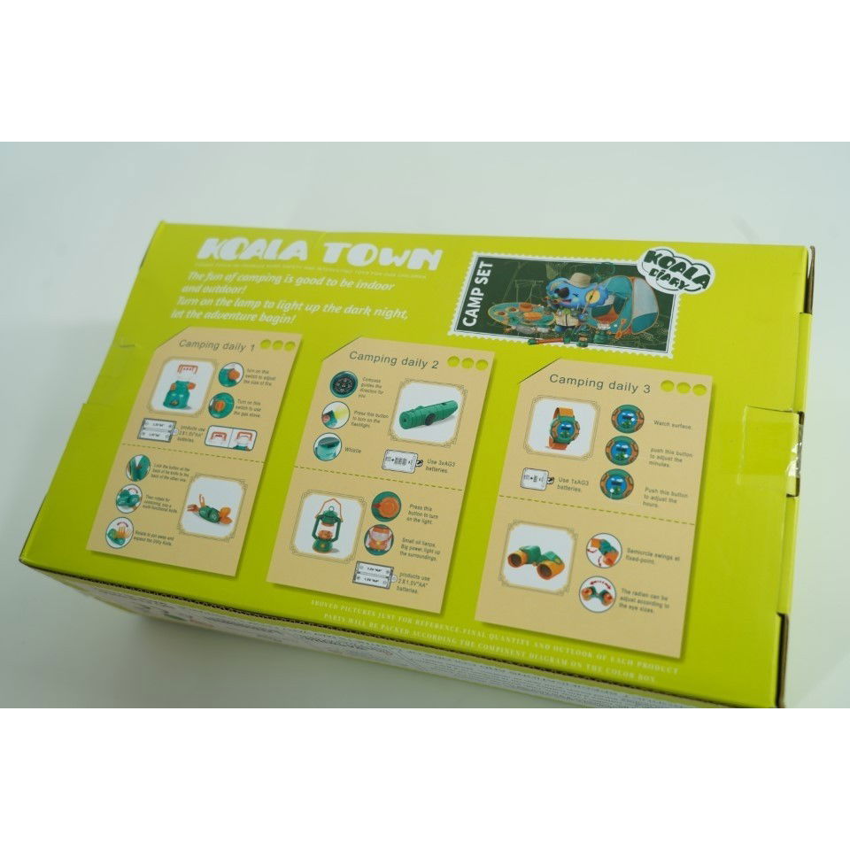 Jucarii - Set camping exterior/interior pentru copii, covoras, 18 ustensile de joaca, +3 ani, multicolor