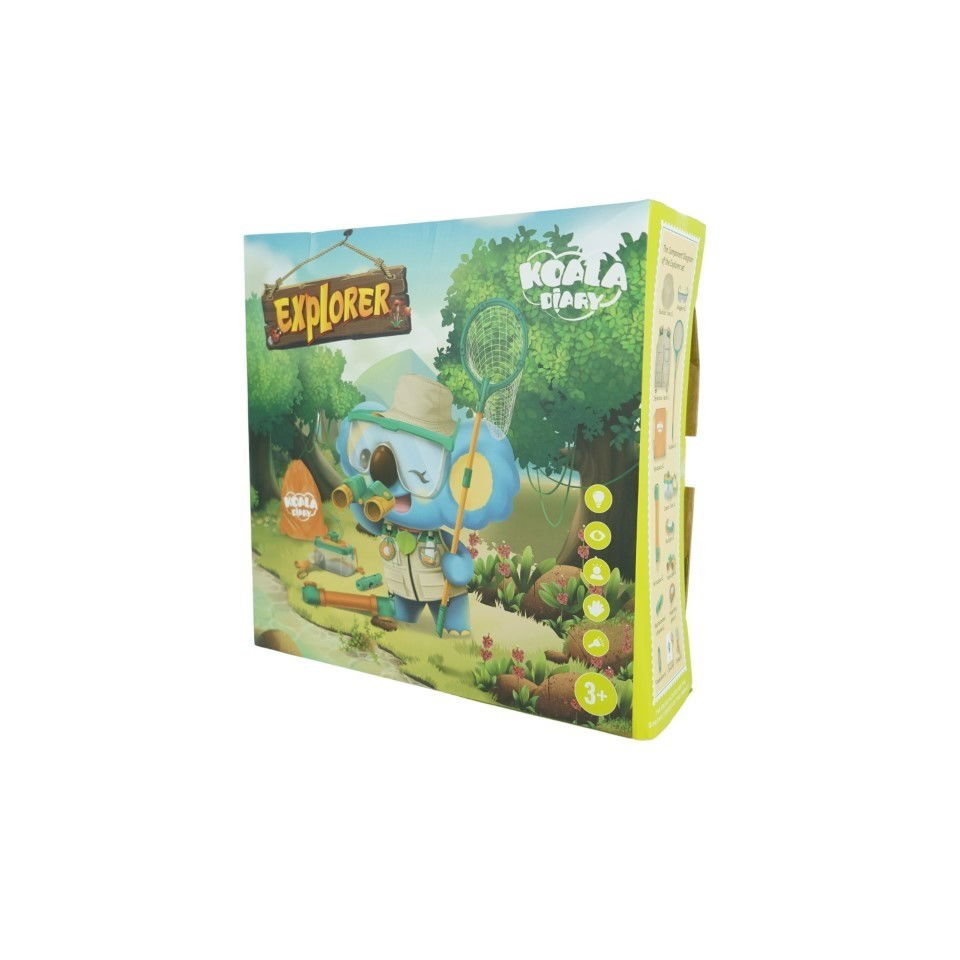 Jucarii - Set camping micutul explorator pentru exterior, 3 accesorii vestimentare, 9 ustensile de joaca, 8 carti educative cu insecte, +3 ani, multicolor