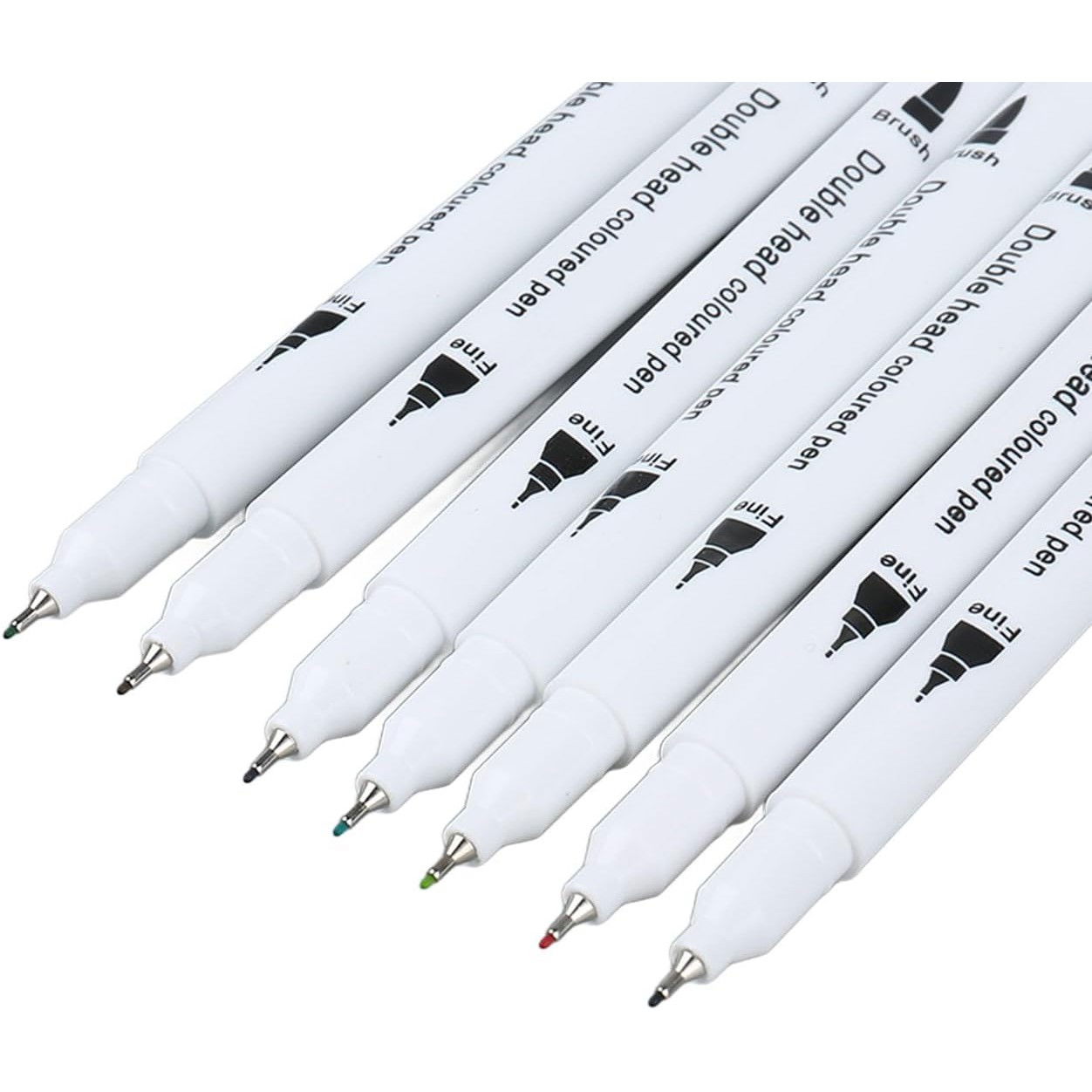 Set Carioci pe Baza de Apa, Flippy, 2 in 1, pentru Pictura, Caligrafie, 120 Culori, Penar Negru, Corp Carioca Alb, 27.5 x 19.5 x 8 cm, Multicolor [3]