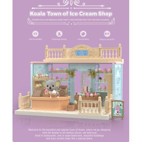 Set Casa de papusi, magazin de inghetata, cu mobilier si figurine, Flippy [4]