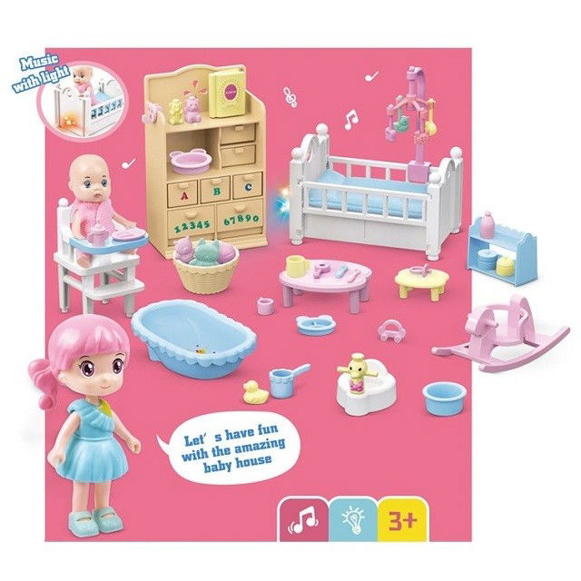 Set casa de papusi mama si copilul, Flippy, cu lumini si sunet [3]