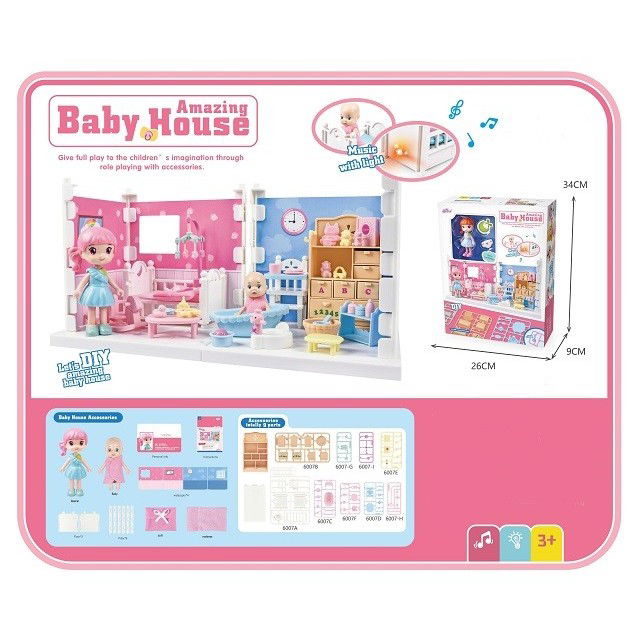 Set casa de papusi mama si copilul, Flippy, cu lumini si sunet [5]