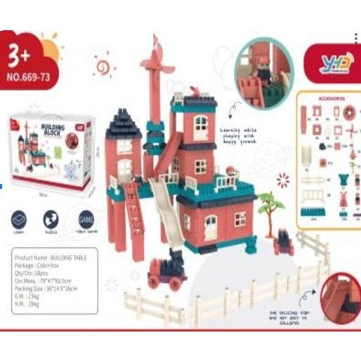 Set constuctii, Flippy, Casa si curte, 251 piese, Multicolor [6]