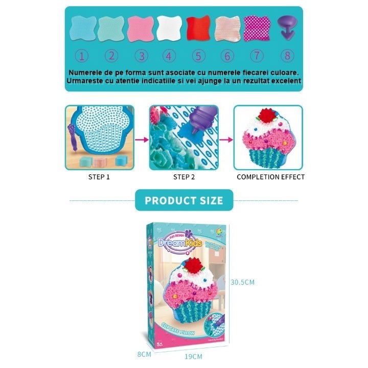 50 - 100 LEI - Set creatie perna pentru copii, Dream Kids, Briosa