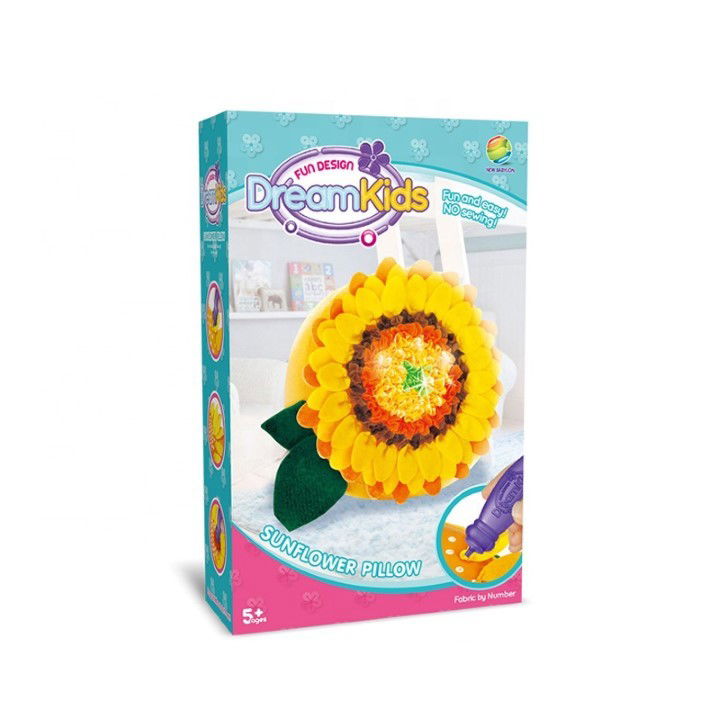 50 - 100 LEI - Set creatie perna pentru copii, Dream Kids, Floarea Soarelui