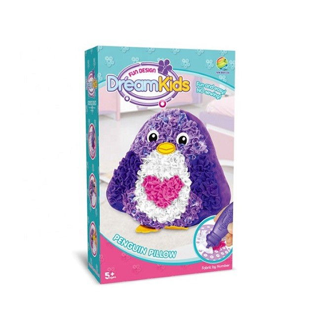 Jucarii Creative - Set creatie perna pentru copii, Dream Kids, Pinguin