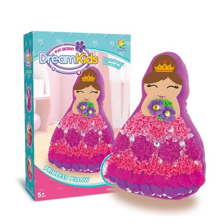 Jucarii Creative - Set creatie perna pentru copii, Dream Kids, Printesa