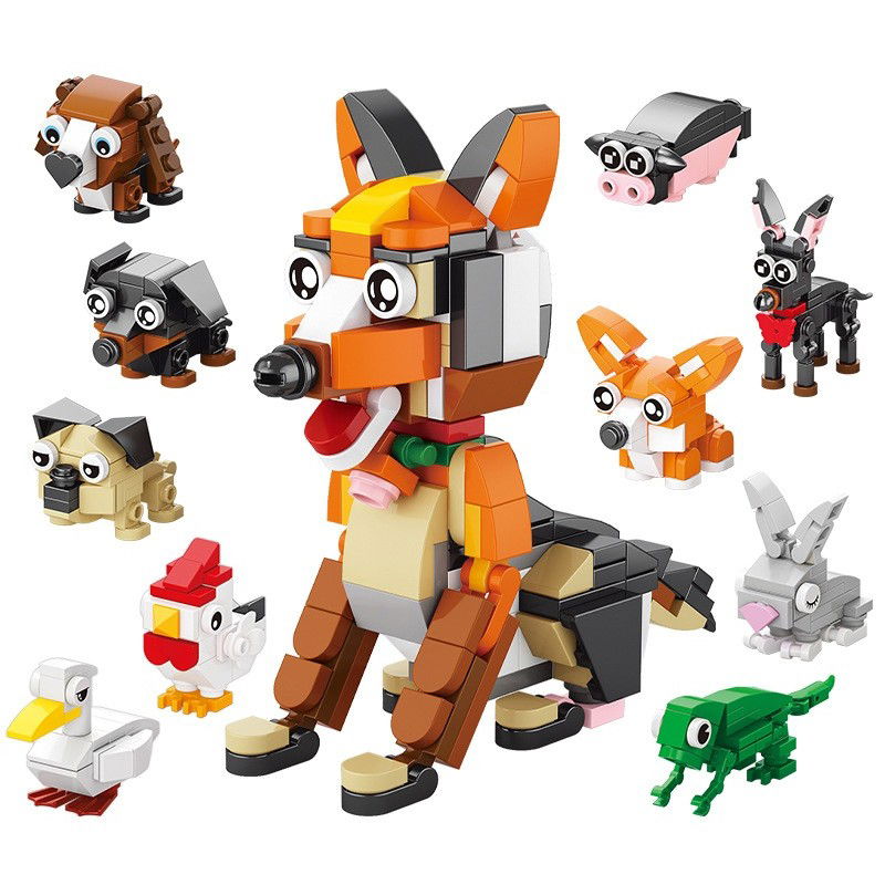 Jucarii si Jocuri - Set de Constructie, Flippy, 10 in 1, 361 Piese, Diverse Forme, +6 Ani, din Abs, Multicolor