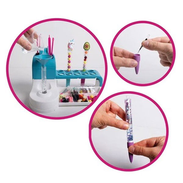 Jucarii si Jocuri - Set de Creatie, Flippy, Stiloul Magic, +6 Ani, peste 50 de Accesorii, Laborator de Creatie Pixuri, 34 x 31 x 8 cm, Multicolor