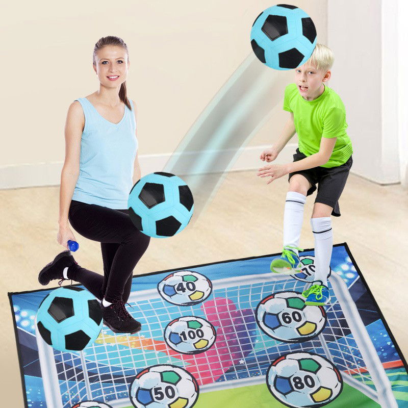 Set de Fotbal Flippy, Joc Recreativ pentru Copii, Minge cu Scai, Poarta din Material Textil, 150 x 100 cm, Multicolor [5]