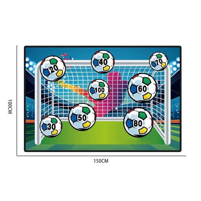 Jucarii interactive - Set de Fotbal Flippy, Joc Recreativ pentru Copii, Minge cu Scai, Poarta din Material Textil, 150 x 100 cm, Multicolor