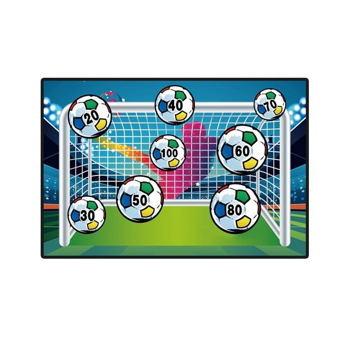 Jucarii interactive - Set de Fotbal Flippy, Joc Recreativ pentru Copii, Minge cu Scai, Poarta din Material Textil, 150 x 100 cm, Multicolor
