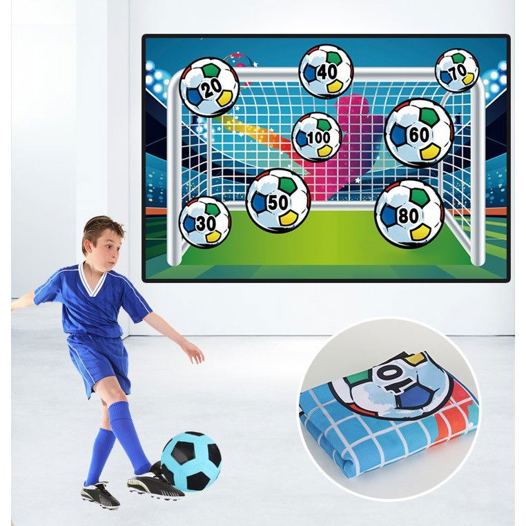 Set de Fotbal Flippy, Joc Recreativ pentru Copii, Minge cu Scai, Poarta din Material Textil, 150 x 100 cm, Multicolor [3]