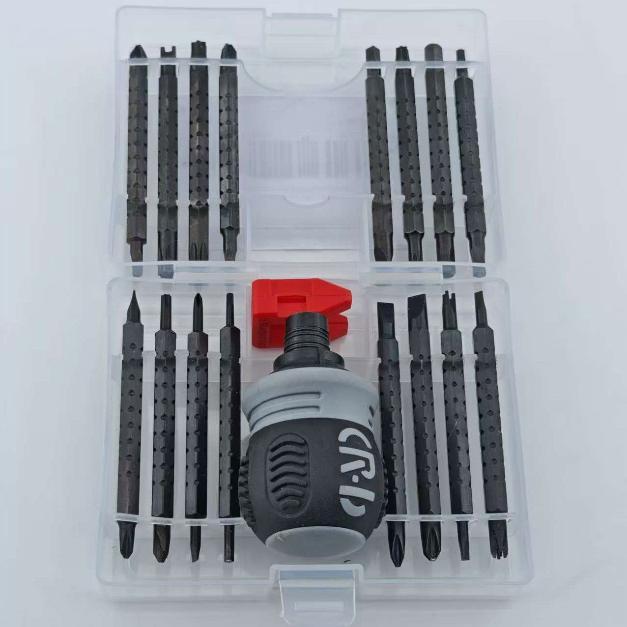 Set de Surubelnite 34-in-1 cu Clichet, Flippy, Set de Uz Casnic pentru Repararea Electronicelor Mici, Maner durabil, 12 x 10 x 5 cm, Negru Mat [3]