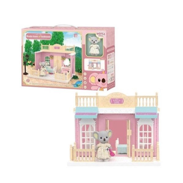 50 - 100 LEI - Set dormitor pentru papusi cu mobilier si figurina, Flippy