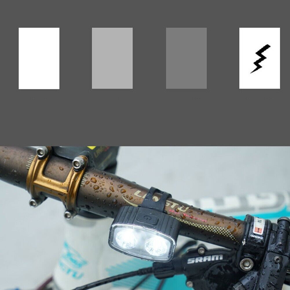 Set far si stop spate LED bicicleta, Flippy, incarcare USB, rezistent la apa, 4 moduri de luminare, Plastic, Alb/Rosu, 10x6x4 cm [4]