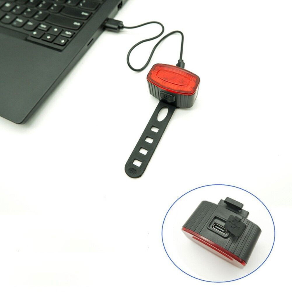 Set far si stop spate LED bicicleta, Flippy, incarcare USB, rezistent la apa, 4 moduri de luminare, Plastic, Alb/Rosu, 10x6x4 cm [5]