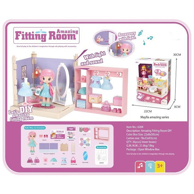 Set garderoba cu tinute, Flippy, casa de papusi cu haine si accesorii [5]