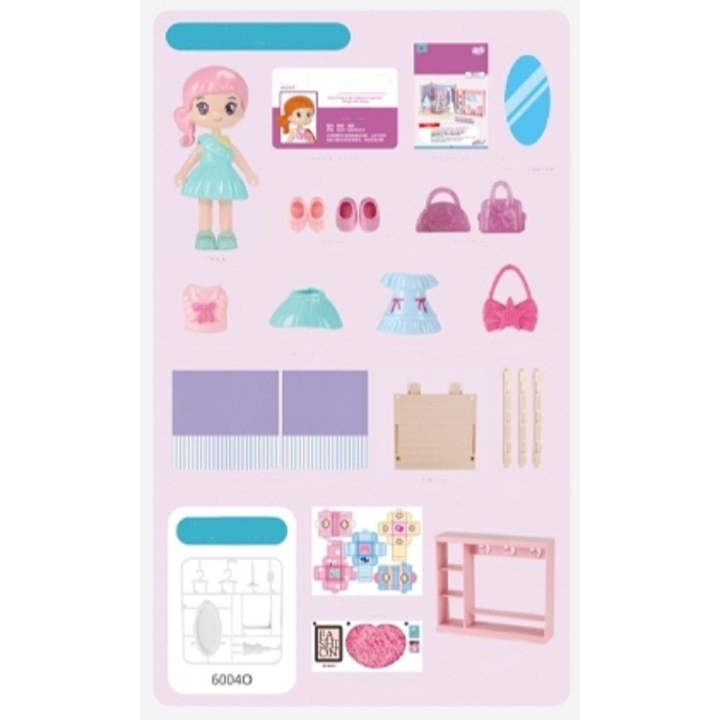 Set garderoba cu tinute, Flippy, casa de papusi cu haine si accesorii [4]