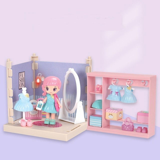 Set garderoba cu tinute, Flippy, casa de papusi cu haine si accesorii [7]