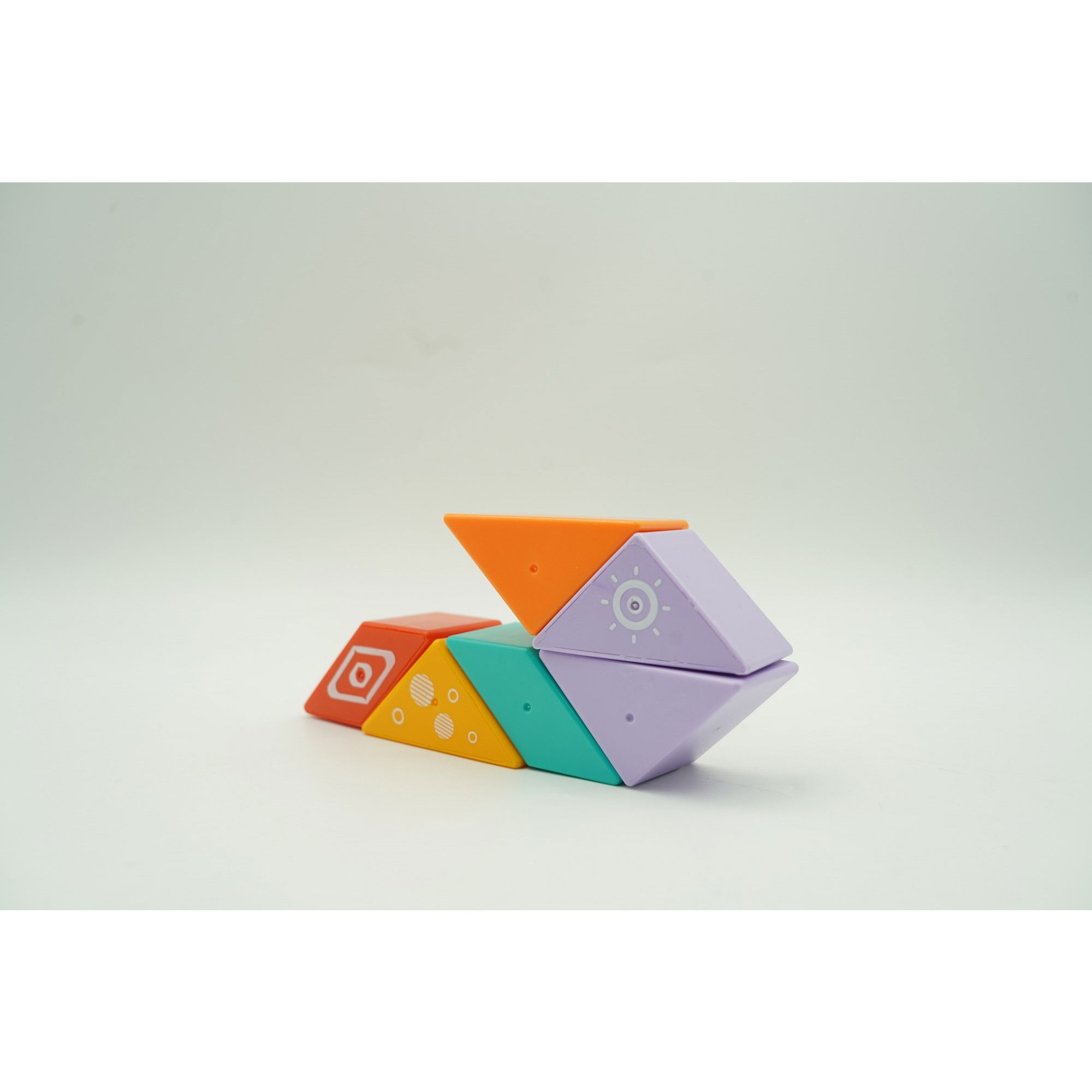 Set inteligent de constructie cu piese magnetice, Flippy, 6 piese, pentru copii, +3 ani, multicolor [5]