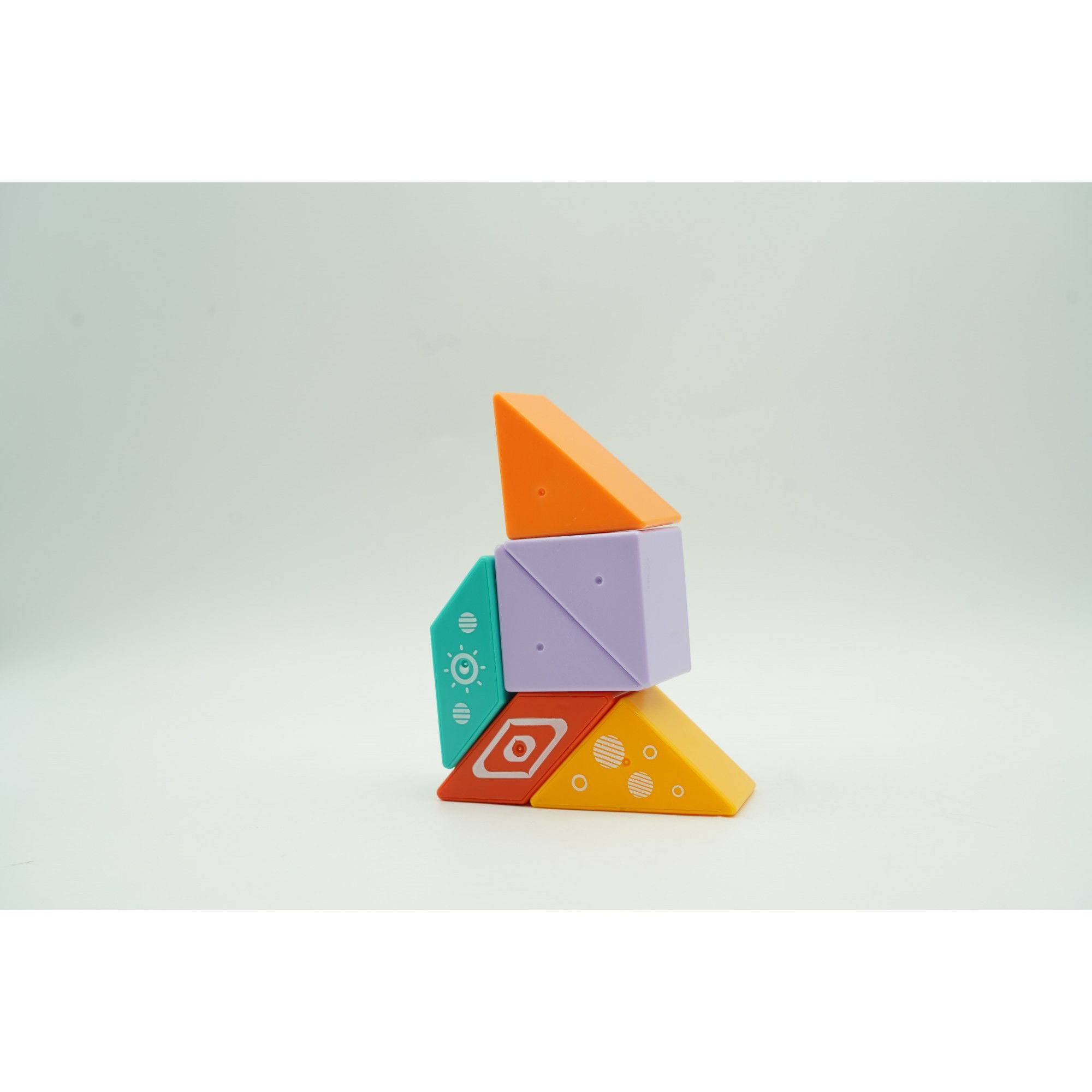 Set inteligent de constructie cu piese magnetice, Flippy, 6 piese, pentru copii, +3 ani, multicolor [6]