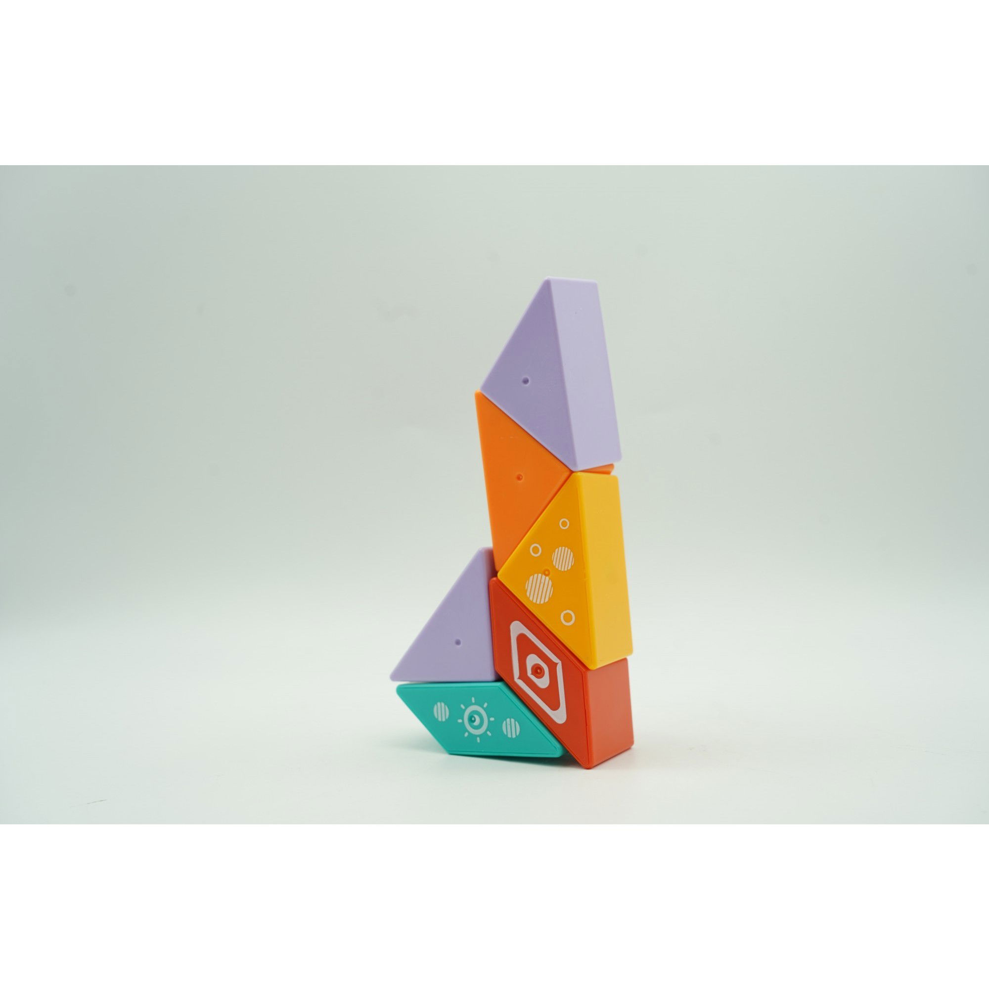 Set inteligent de constructie cu piese magnetice, Flippy, 6 piese, pentru copii, +3 ani, multicolor [7]