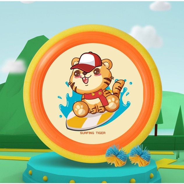 Set Interactiv Frisbee, Fippy, pentru Copii, 2 Palete Elastice, Diametru 30 cm, 4 Mingi, + 3 Ani, Design Animat, Multicolor [4]