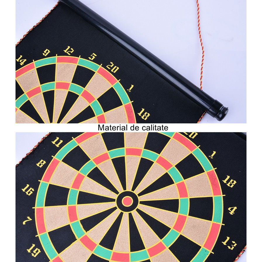 Jocuri de societate - Set Joc Darts Flippy, Doua Fete pentru Joc, 6 Sageti Incluse, Magnetic, Dimensiuni 37 x 40 cm, Design clasic, Multicolor