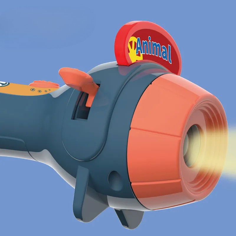 Set Jucarie Educativa, Flippy, Proiector Tip Lanterna Pentru Copii, 6 Teme, 48 de Imagini, Cutie Depozitare, +3 ani, Albastru [8]