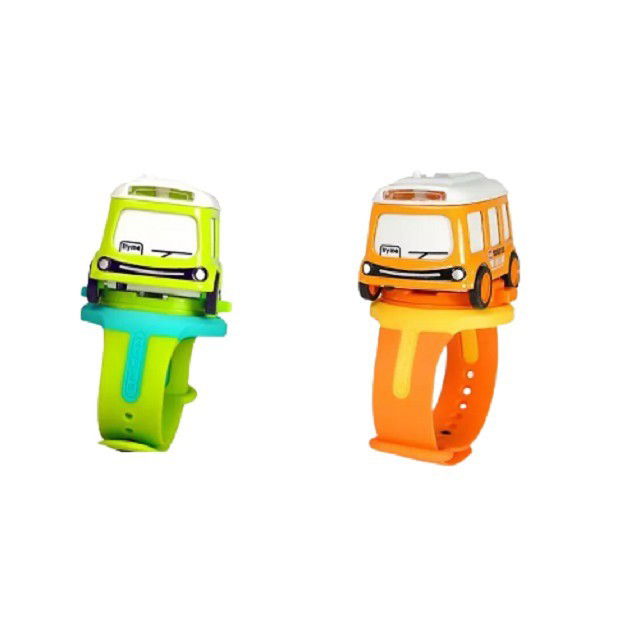 Jucarii Senzoriale, Fidget Toys - Set jucarie pentru copii, Flippy, masina-ceas verde si portocalie