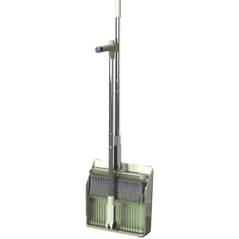 Pentru casa - Set Matura si Faras cu Coada Flippy, cu Dinti de Pieptene pentru Curatare Matura, rotativ, pliabil, detasabil, Otel inoxidabil si Polipropilena, 99 x 30 cm Verde