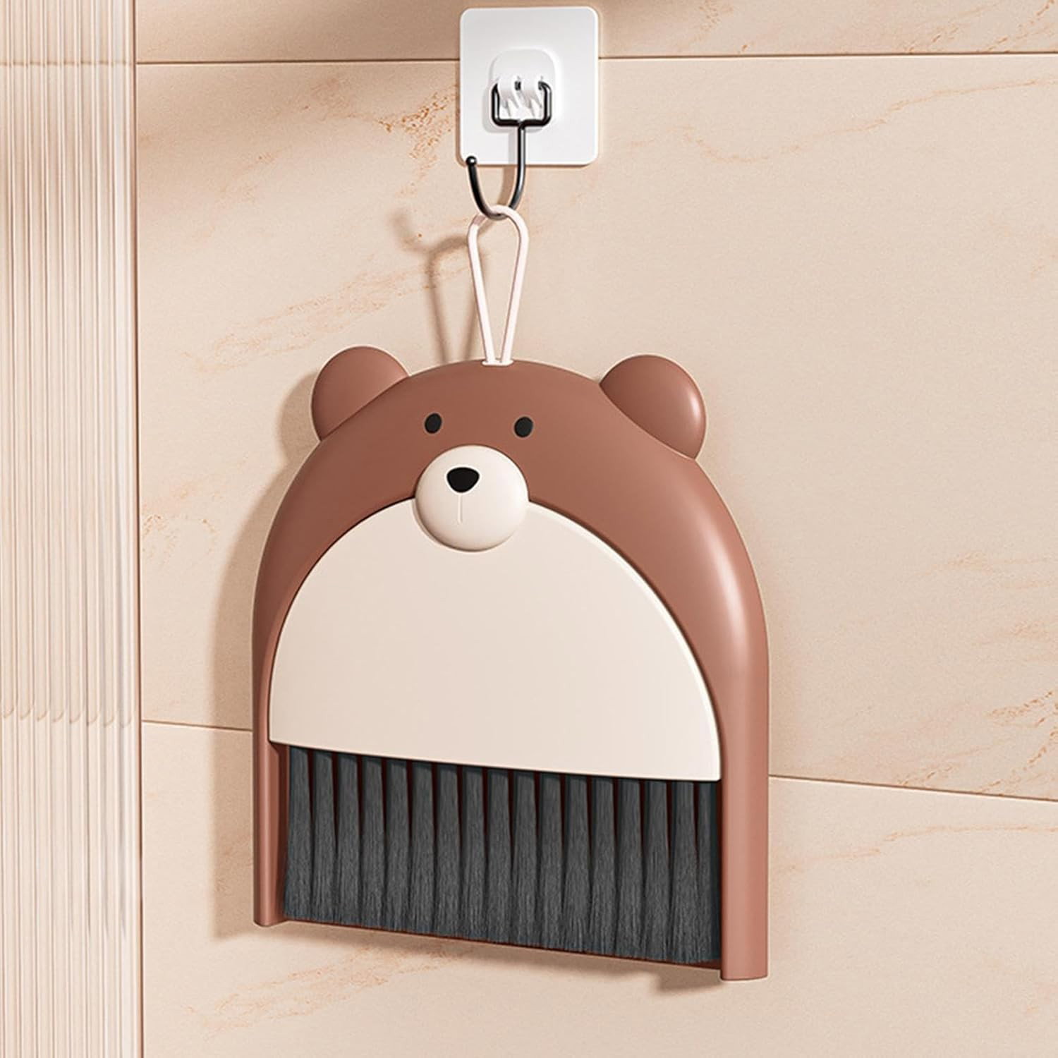 Set Matura si Faras, Flippy, Pentru Birou, din PP, Model Ursulet, 23.5 x 18 cm, Maro [4]