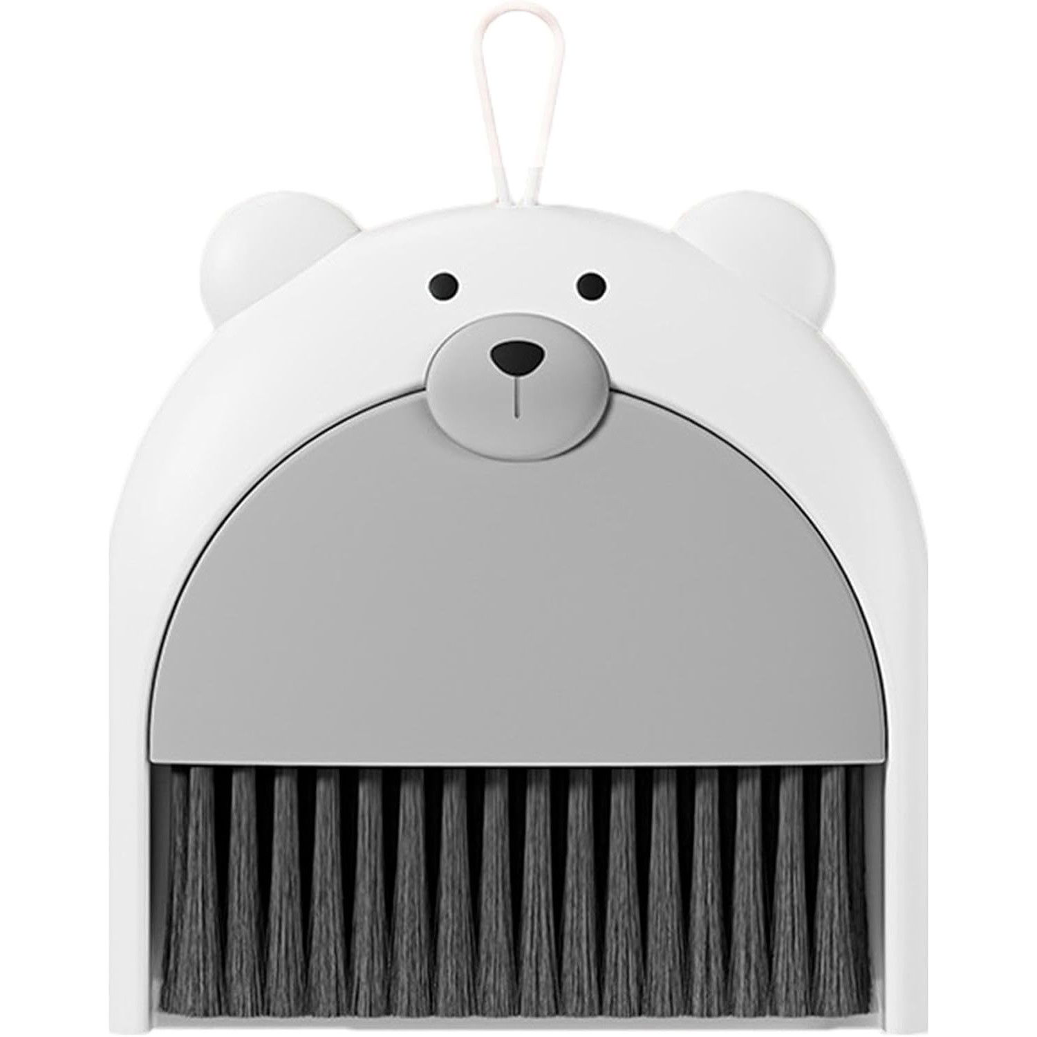 Pentru casa - Set Matura si Faras, Flippy, Pentru Birou, din PP, Model Ursulet, 23.5 x 18 cm, Gri