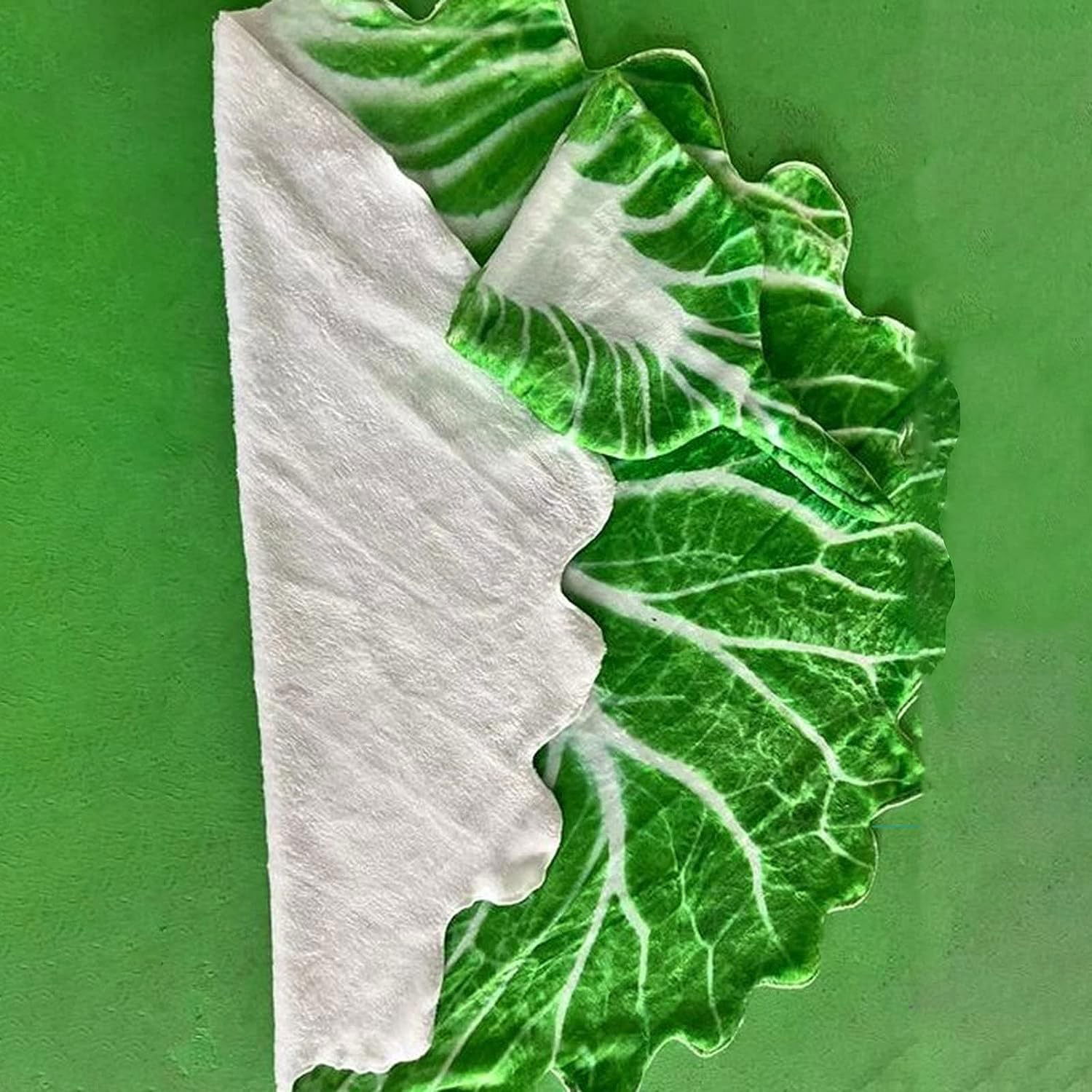 Set patura flanel si caciula Flippy, forma frunza de salata, pentru nou-nascuti, material poliester, 85 cm, verde [6]