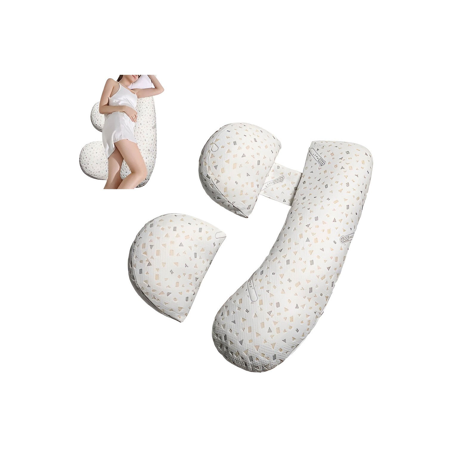 Set Perna pentru Gravide, Flippy, Husa Detasabila, Utilizare in Forma H si U, Reglabila, Latime Ajustabila, Proactive, Gri [5]