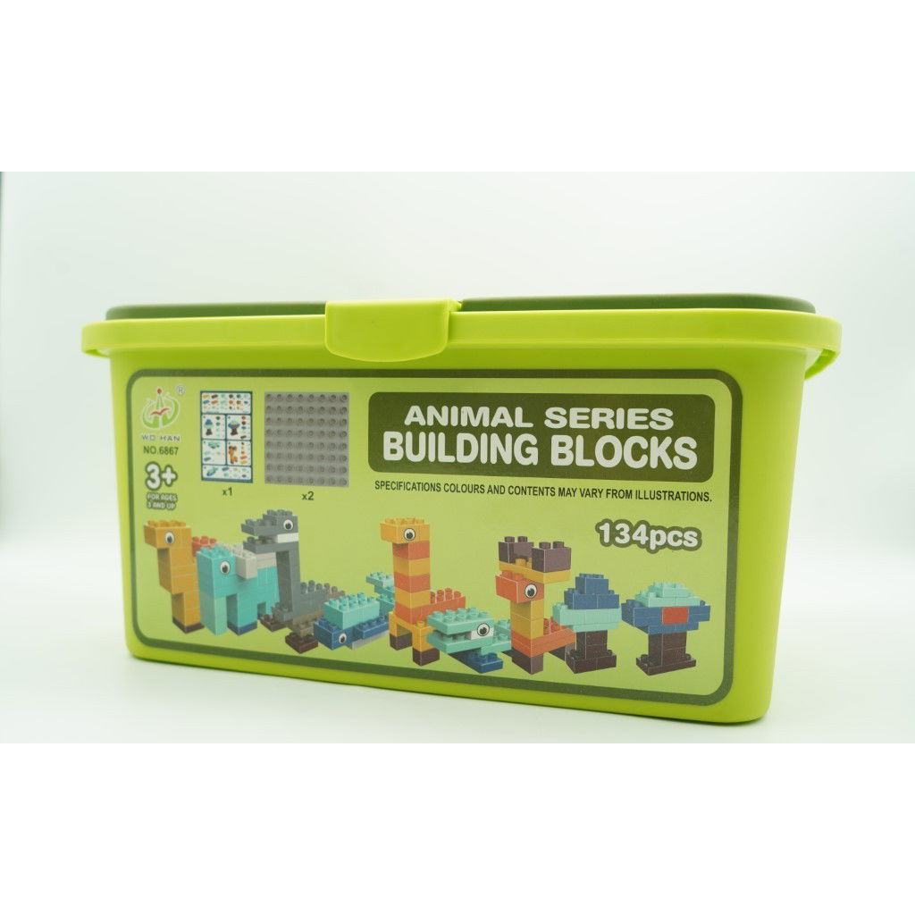 Set piese de constructii pentru copii, Flippy, Animal series, 134 piese, Multicolor [3]