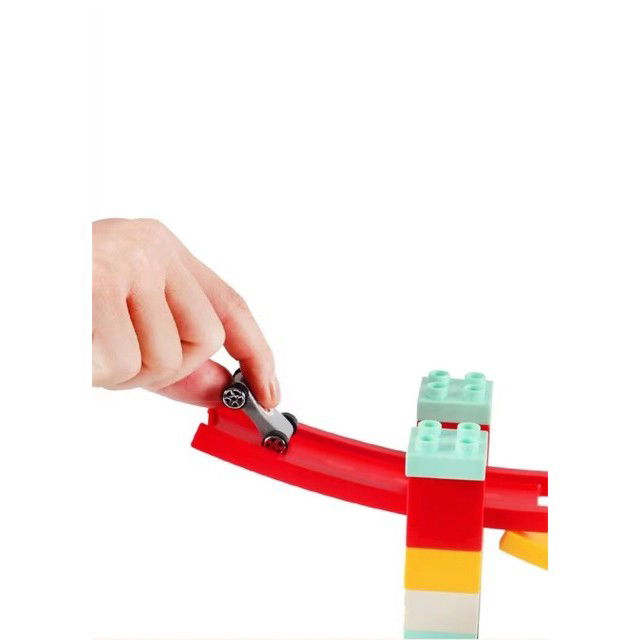 Set piese pentru constructie, Flippy, Rampa auto, 30 piese, Masinute incluse [4]