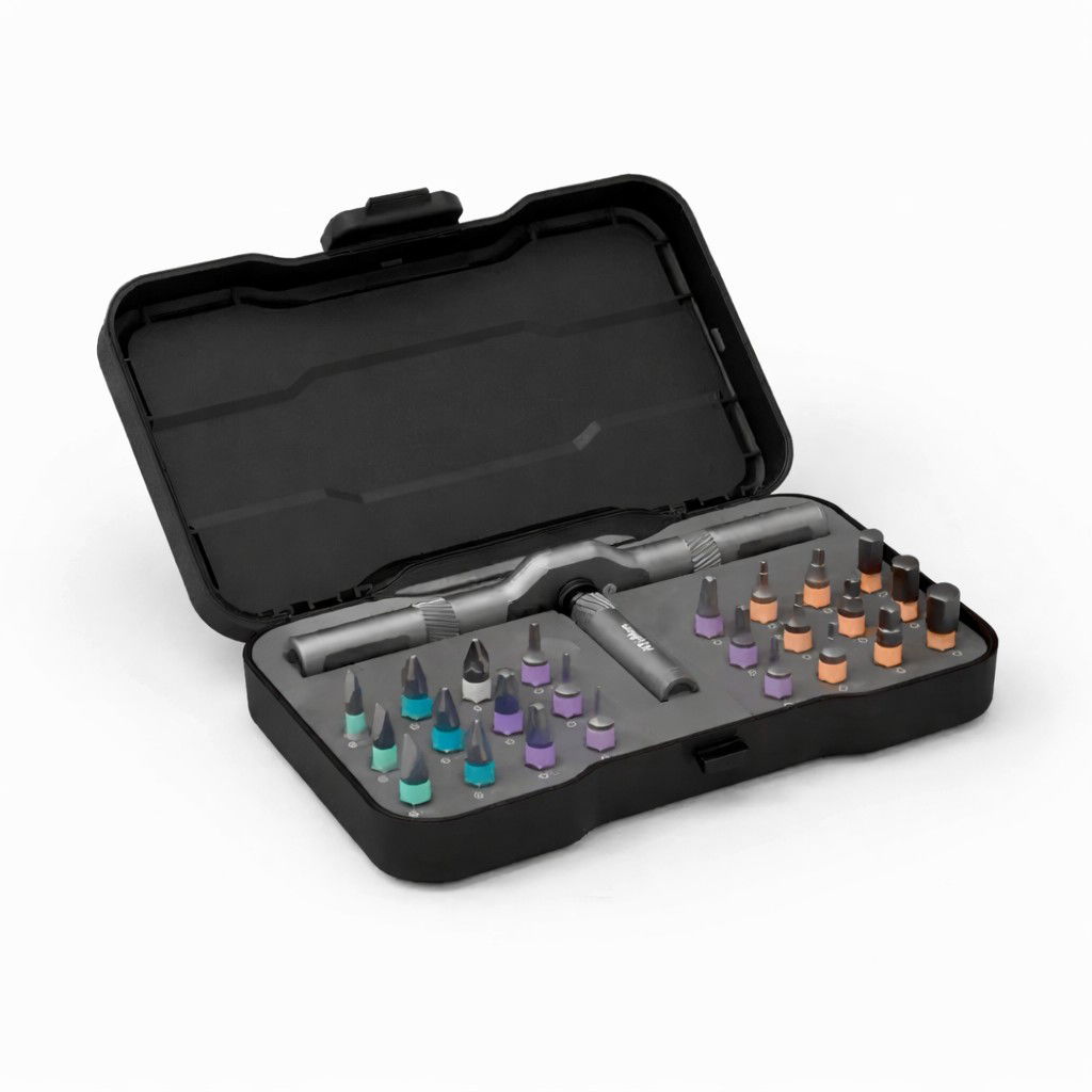 Set Surubelnita Cu Clichet, Flippy, 24 Piese, Sistem de prindere multipla, ergonomic si adaptiv, 16 × 9,3 × 3,6 cm, Negru [4]