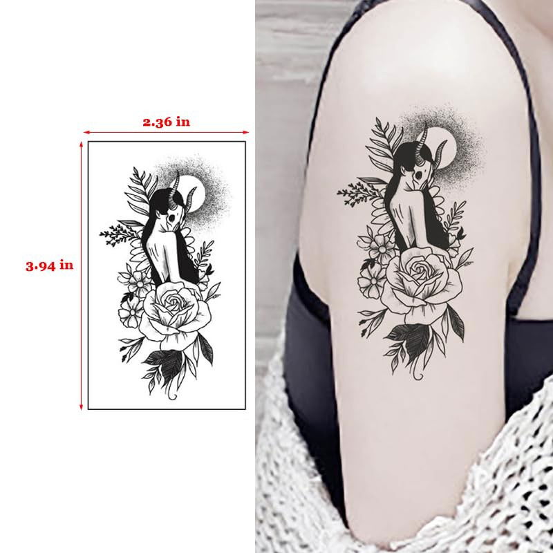 Set 30 Tatuaje Temporare, Flippy, pe Baza de Apa, Model 1, Negru [3]